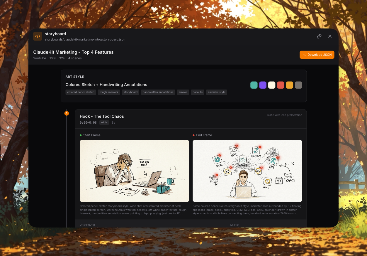 Storyboard Options